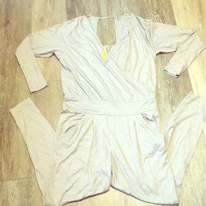 SOLD - Lole Tamara Jumpsuit Taupe S